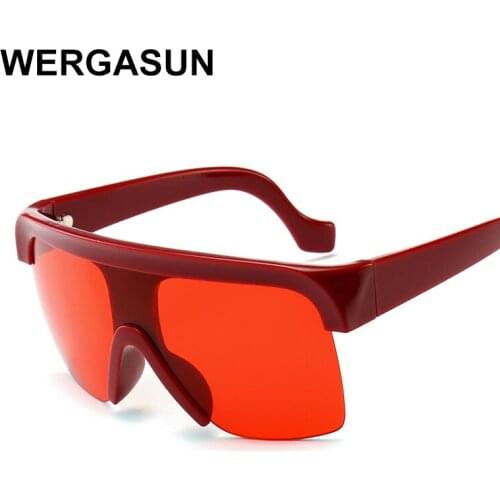 WERGASUN New oversized Sunglasses Women Trending One Piece Eyewear Shades Sun Glasses For Men gafas de sol