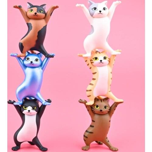 Japan QUALIA Gashapon Capsule Toys Table Ornaments Decoration Cat Penholder Series 4