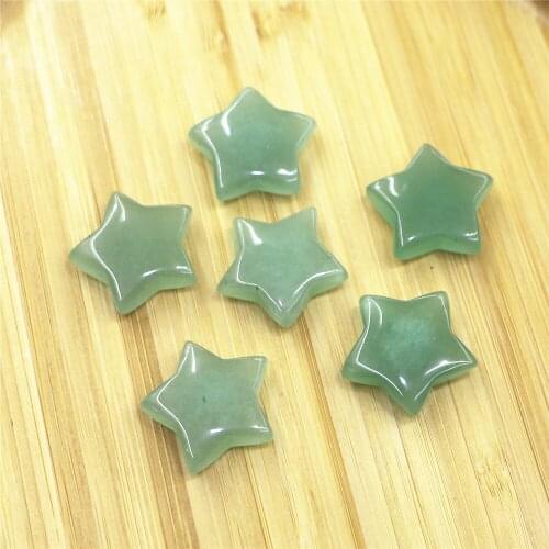 10pcs/many Free Shipping New Fashion Natural Green Aventurine Five-pointed Star Pendant Jewelry Wholesale Evil Eye