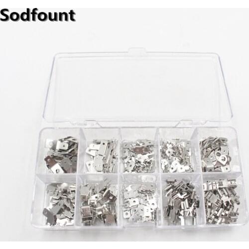 250pcs 6.3 Inserts Plug Spring Terminal PCB Solder lug Corner Flag,PCB welding sheet Terminals