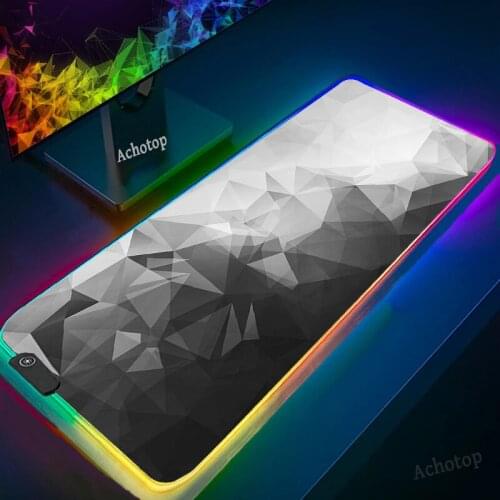 900x400mm Black and white RGB Gaming Mouse Pad XXL LED Computer Mousepad Large Rubber Desk Keyboard Mouse Pad Desktop Gamer Mats