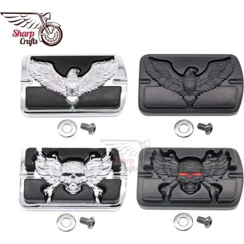 Motorcycle Accessories Skull Eagle Footpegs Brake Pedal Pad Cover For Harley Dyna Softail Fat boy Road King Electra Glide