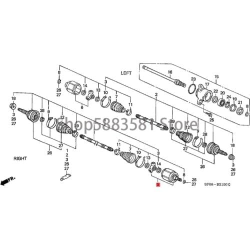 Car output shaft inner and outer ball cage drive shaft swing half shaft hon dal ege nd half shaft inner ball cage