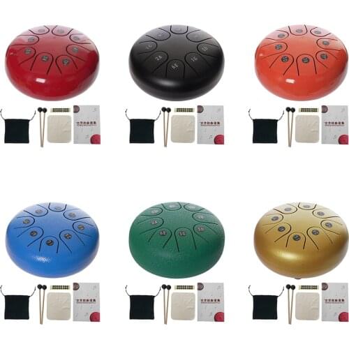 Tongue Drum Ethereal Ritme Staal Tong Drum 6 Inch Drum 8 Notes Tone C Percussie Hand Pan Drum Instrument Musical instrumenten