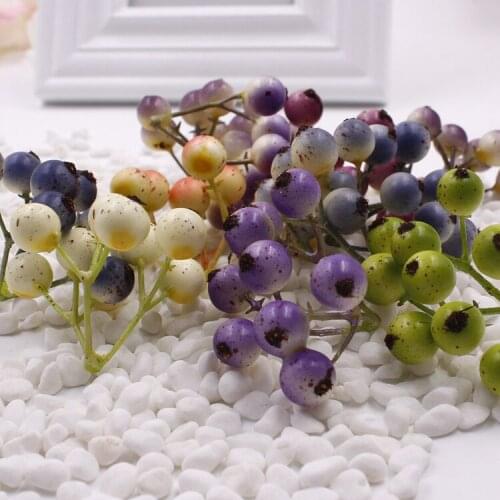 Hot sale 10pcs/lot false berries small berries artificial flowers PE multicolor sakura stamens beads wedding wedding decoration