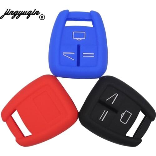 Jingyuqin Silicone Car Key Case Shell FOB fit for Vauxhall Opel Corsa Agila Meriva Combo Holden Astra Tigra Omega Signum Protect