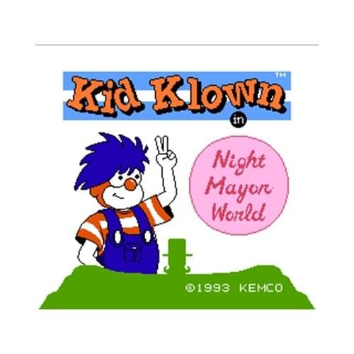 Kid Klown Region Free 8 Bit Game Card For 72 Pin Video Game Player