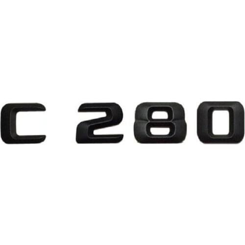 Matt Black " C 280 " Car Trunk Rear Letters Words Number Badge Emblem Decal Sticker for Mercedes Benz C Class C280