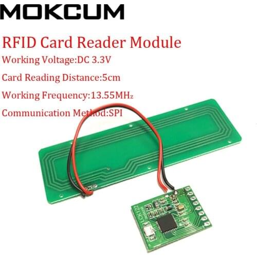 RFID Card Reader Module RF Card Reader IC Card Independent Antenna 13.56MHz Access Control Card Induction Module