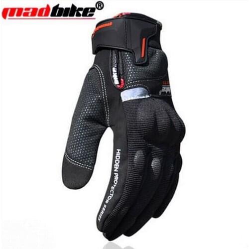 New MAD-BIKE motorcycle gloves moto racing electric bicycle glove winter warm Rainproof windproof black red blue Color MAD-14