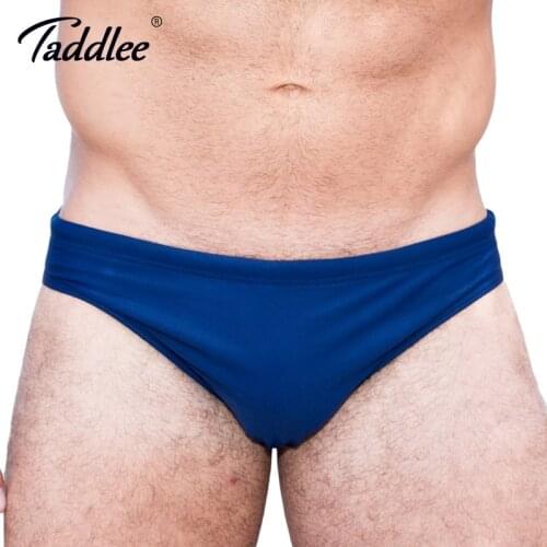 Taddlee Brand Sexy Mens Swim Briefs Bikini Gay Men Swimwear Low Rise Solid Swimming Surf Board Swimsuits Sports Bathing Suits