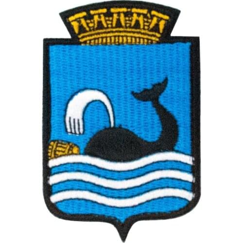 Spouting Whale Embroidery Patches Hook and Loop Military Tactical for Backpacks Hats Accessories Appliques Garment Badges DIY