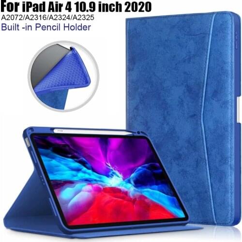 New iPad Case For iPad Air 10.9 2020 Soft silicone Cover Auto Sleep/Wake Tablet Case Smart Case With Pencil Holder Funda Capa
