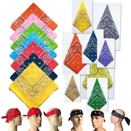 Handkerchiefs For Hair Mens Womens Hip-Hop Square Headscarf Paisley Fashion Face Mask Headband Scarf Accessories