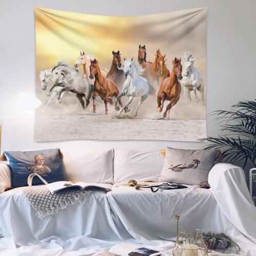 GT097 Horse Pentium Bedside Background Cloth INS Hanging Cloth Net Red Cloth Tapestry Room Dormitory bu yi hua Decoration