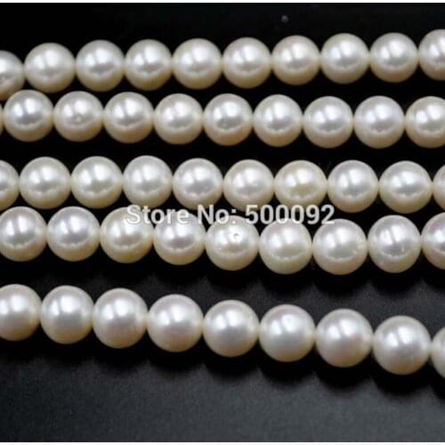 AA+ wholesale 9.5-10mm near round white freshwater pearl strands