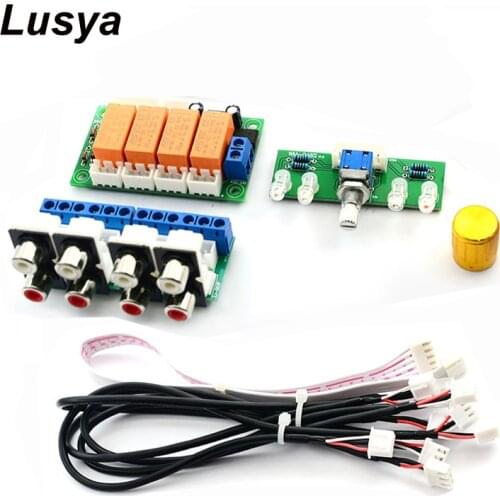 Relay 4-way Audio Input Signal Selector Switching RCA Audio Switch Input Selection Board AC6-20V/DC7-30V B9-002