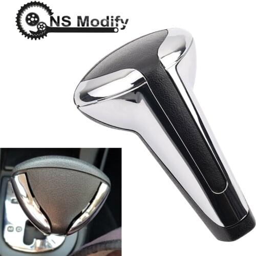 NS Modify Chromed AT Gear Shift Knob Car Shift Lever Knob For Citroen C4 Triumph Sega Car Gearshift Shifter Lever Arm Pen POMO