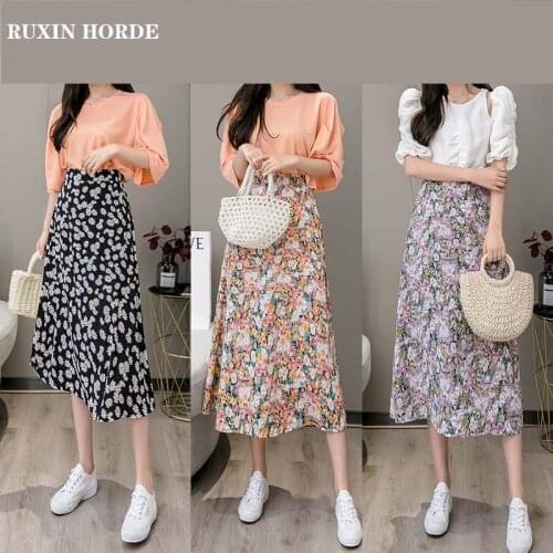 RuXin Horde High Waist Skirts For Women