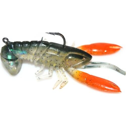 8CM Fishing Bait Durable Artificial 14g Crayfish Fishing Lure PVC Soft Bait For Fishing Accessories Fish Tackle