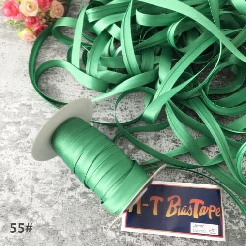 25yards/roll Polyester 5/8"(15mm) Satin Bias Tape Bias Binding Solid Color For DIY Garment Sewing And Trimming