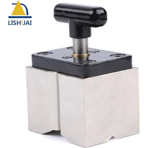 Lishuai Super Strong On/Off Square Welding Magnet/ Switchable Powerful Neodymium Magnetic Clamp with V Groove Design MWC1-185