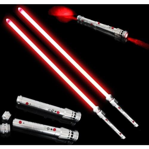 YDD 2Pcs Lightsaber Sword Darth Maul Dueling Sliver Hilt Force Jedi Toy Cosplay
