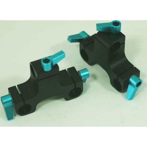 2x 15mm rod T clamps for 15mm Rod Support Rail System DSLR Rig V2 5D2 5D3 camera