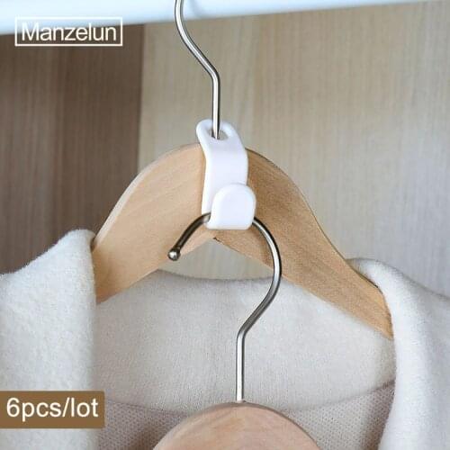 Multifunction Mini Hanging Hooks for Clothes Hanger Conection Hooks Plastic Rack Wardrobe Space Saver Travel Organizer 6pcs/lot
