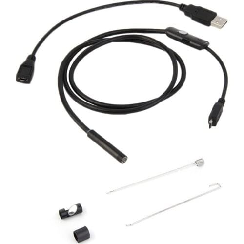 7mm Waterproof USB Endoscope Borescope Cable Mini Rigid Inspection Camera Snake Tube with 6 LED for Android Phone Hot Sales IP67