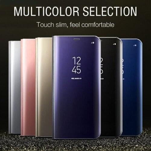 Mirror Flip Case 360 Protective Leather Back Cover For Xiaomi Redmi Red mi Note 7 6 5 Pro 4a 6a 6 Go S2 Y1 Lite Note7 Redmigo