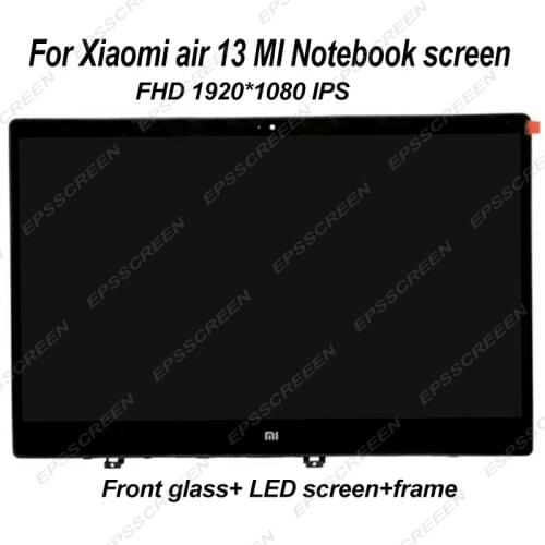 For Xiaomi Mi Notebook Air IPS LQ133M1JW15 N133HCE-GP1 LTN133HL09 13.3“ LCD LED Screen Display Matrix Glass Assembly thin frame