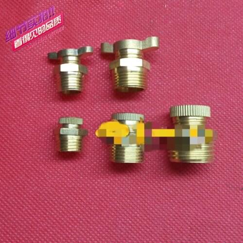 1pc 3/8 drain plug 3 points screw air compressor accessories copper dish water drain valve air pump W-0.9/8/12.5