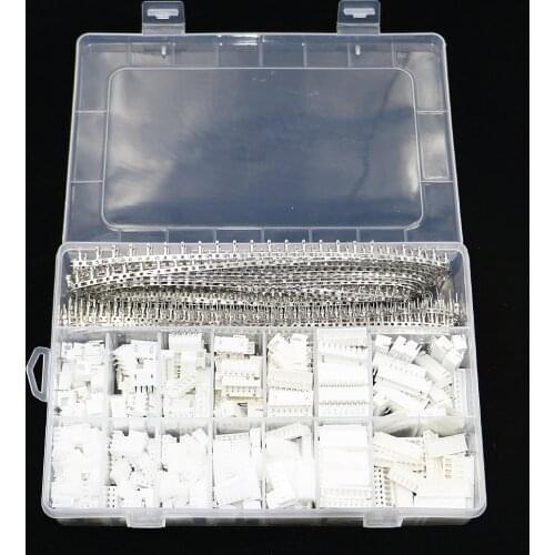 1220Pcs/Box Xh2.54mm 2 3 4 5 6 7 8 9 Pin Jumper Housing Crimp Bare Terminals with Male & Female Connectors Kit