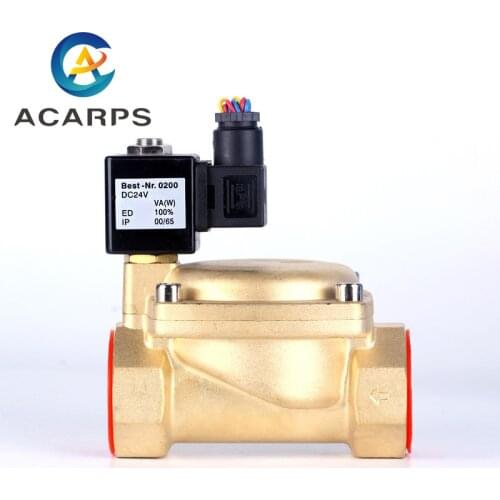 2 Way Normally Closed 2inch Electric Solenoid Valve Brass DN50 12v 24v 110v