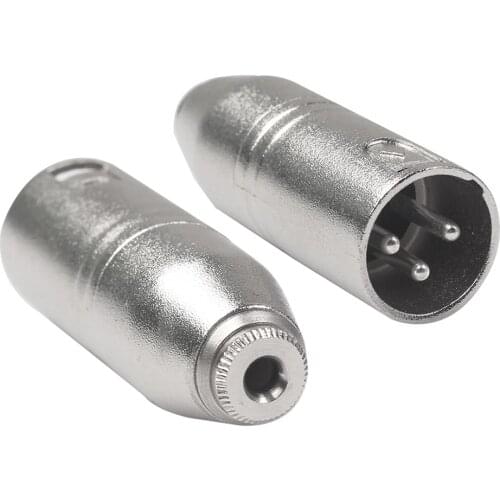 3.5 Female To XLR Male Audio Adapter SA535 Zinc Alloy Amplifier Connection Adapter