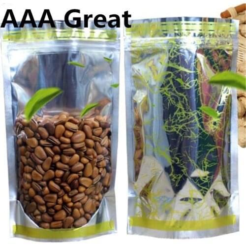 AAA Great 100Pcs/Lot Bag Wedding Birthday Party Gift Pouches Baking Packaging Bags Plastic Clear Aluminum Foil Stand Up Zip Lock