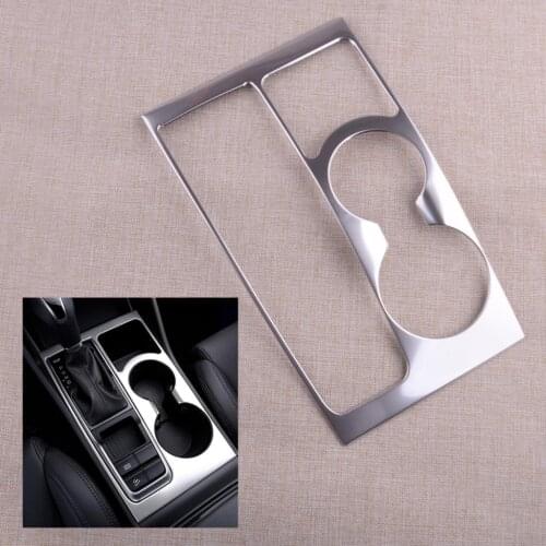 Car Silver Interior Gear Shift Drink Holder Panel Cover Trim Fit For Hyundai Tucson 2020 2019 Automatic Transmission Model LHD
