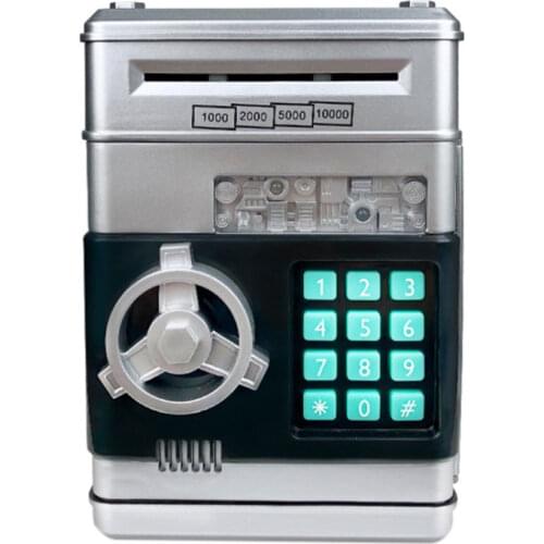 Atm Bank Safe Box Automatic Deposit Banknote Christmas Gift Electronic Piggy Bank Atm Password Money Box Cash Coins Saving Box