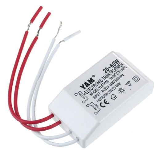 Electronic Transformer AC 220V To 12V 20-60W Halogen Light LED Driver Power Supply Transformer