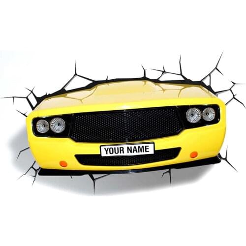 Red blue yellow car plane 3D wall lamp LED Night Light interior decoration lamp bedside lamp birthday gift