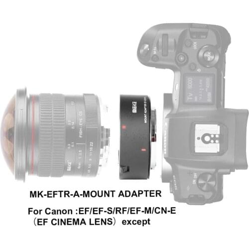 Meike MK-EFTR-A Mount Adapter Ring for Canon EF / EF-S / RFMount Lens to Canon EOS-R Camera