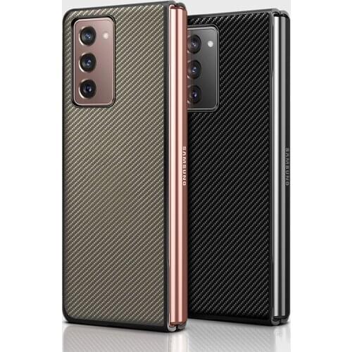 NEW Carbon brazing pattern Mobile phone protection back cover for Samsung Galaxy Z FOLD 2 5G Luxury high end mobile phone case
