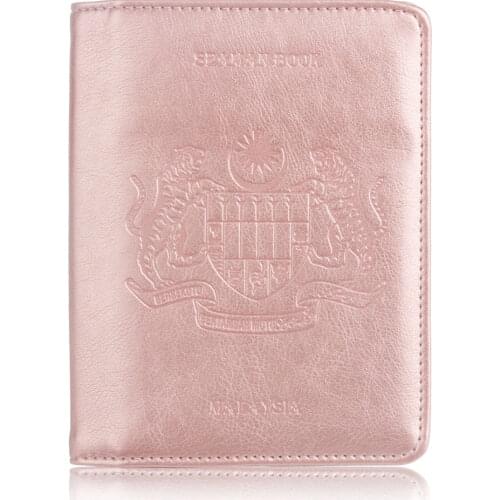 2019 RFID Blocking Malaysia Passport Cover Bag PU Leather Fashion Travel Malaysian Passport Holder Case Wallet for Men Women