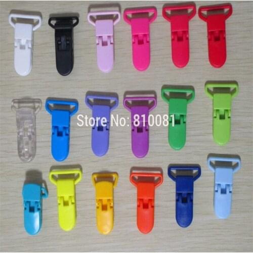 MIX COLORS 20MM Width Belt KAM Plastic Clip Clamp Dummy Soother Baby Pacifier clips