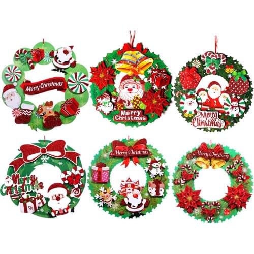 Christmas decor 40CM three-dimensional paper powder garland shopping mall hotel window scene layout props Window Xmas Decor