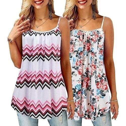 Sexy Summer Women Tank Tops Sleeveless Fashion Print Loose O-neck Vest Casual Tunic T-shirt Women Clothing Harajuku Plus Size