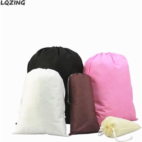 Travel Pouch Drawstring Non-woven Fabric Shoes Large Size Drawstring Swimsuit Clothes Bundle Pocket Sack Candy Gift Storage Bag