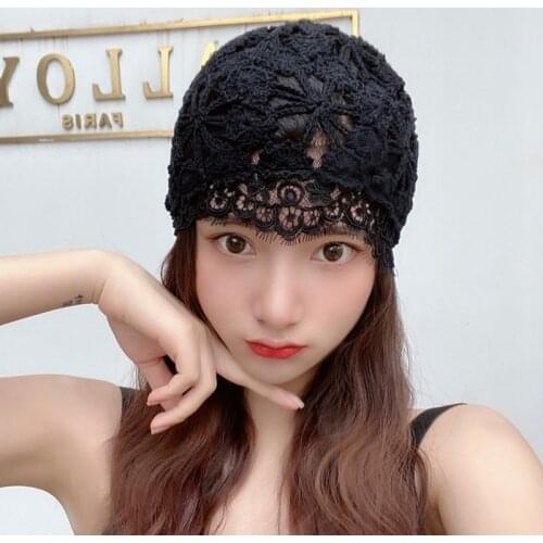 202007-yaoen grace Hand knitting Eyelash lace leisure lady Headgear cap women hat