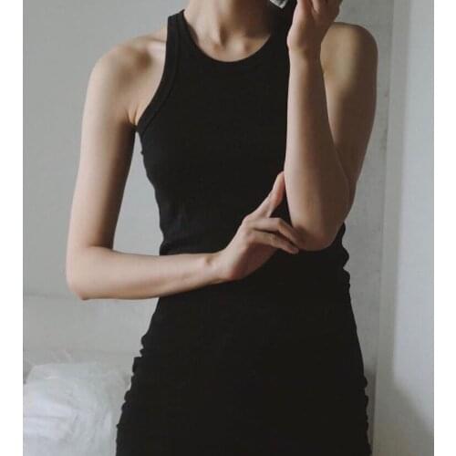 Women Tops Summer 2020 Black and White Gray Tri-color Vest Sleeveless T-shirt Shirt Women